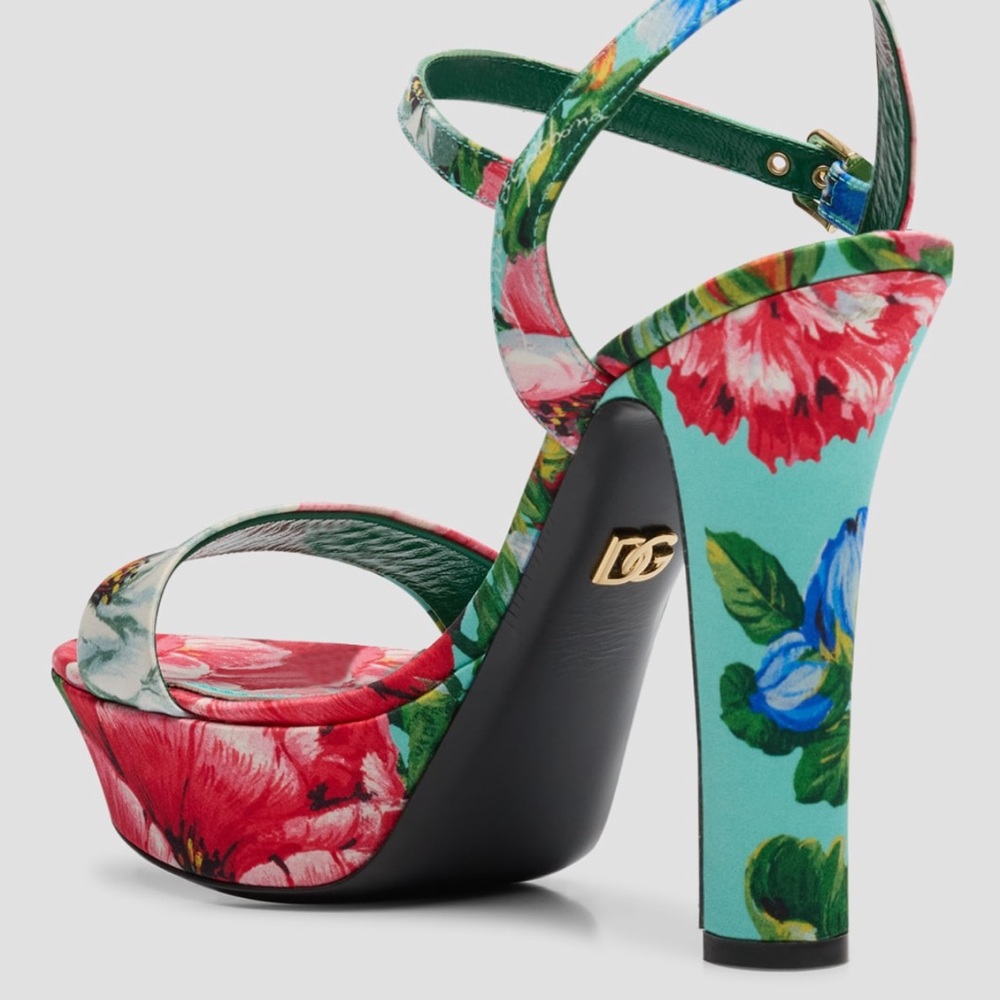 Dolce & Gabbana Floral Multicolor Heels - Picture 7 of 12
